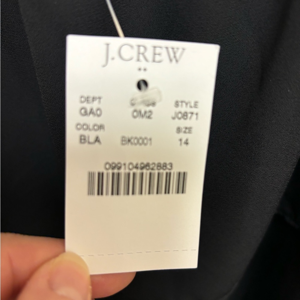 NWT JCrew Guitar Strap Black Tank Size 14 - Picture 4 of 5